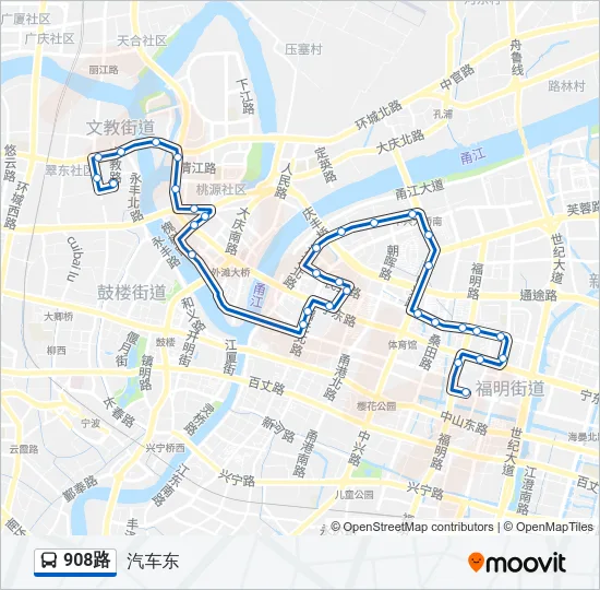 908路 Bus Line Map
