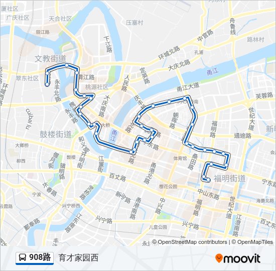908路 Bus Line Map