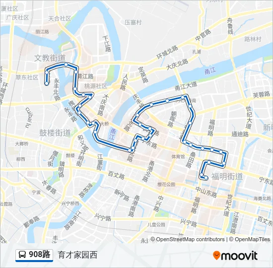 908路 Bus Line Map