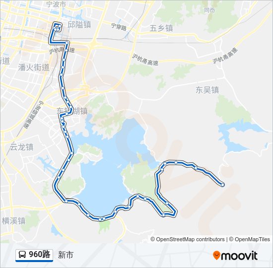 960路 Bus Line Map