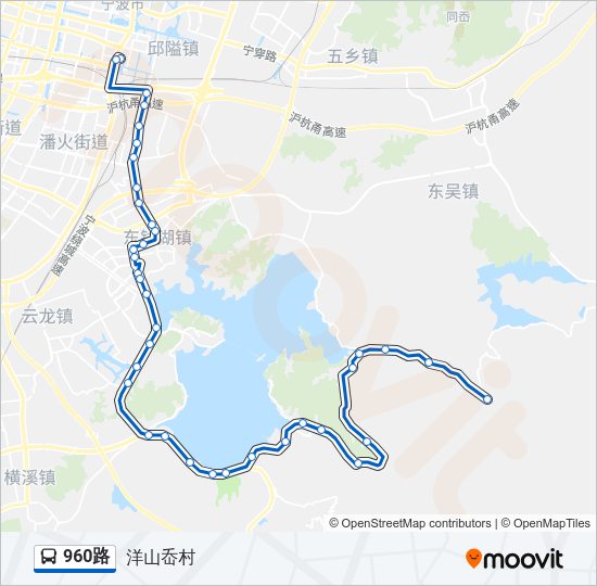 公交960路的线路图