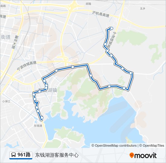 961路 Bus Line Map