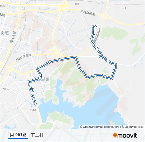 961路 Bus Line Map