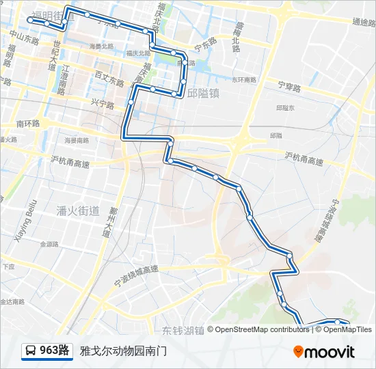 963路 Bus Line Map