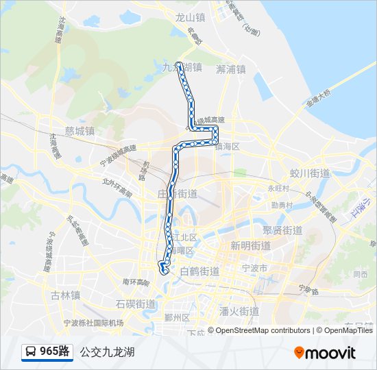 公交965路的线路图