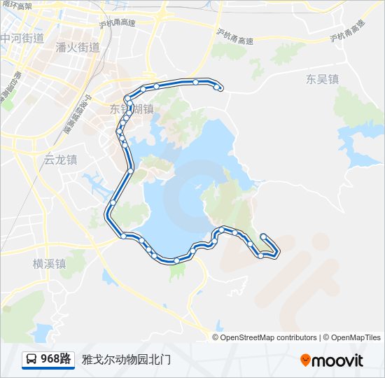 968路 Bus Line Map