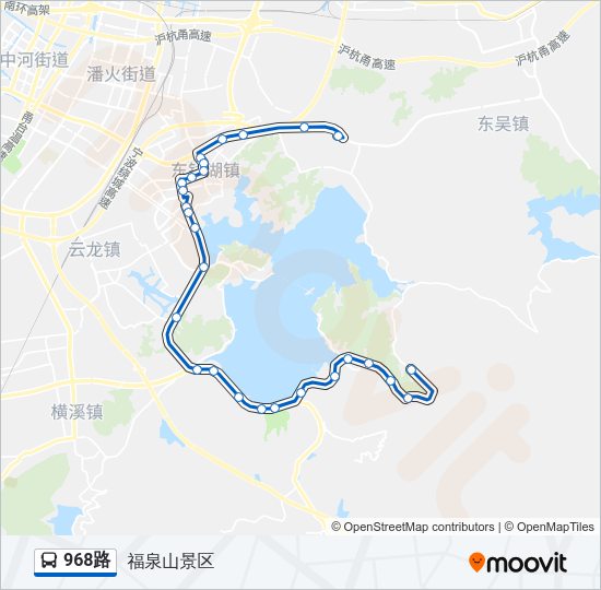 公交968路的线路图