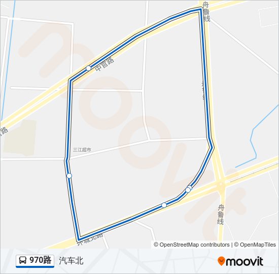 公交970路的线路图