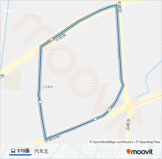 970路 Bus Line Map