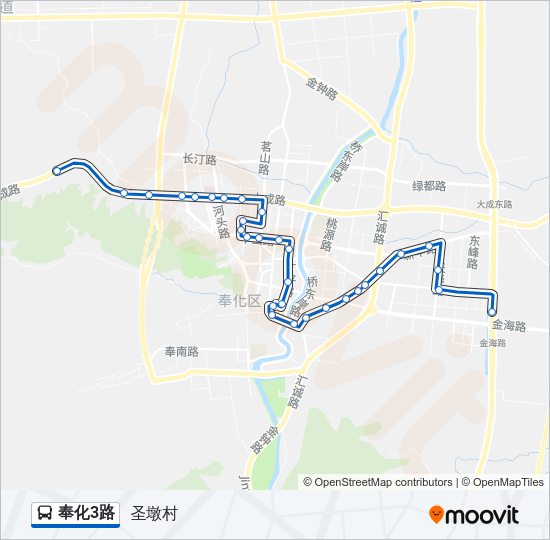 奉化3路 Bus Line Map