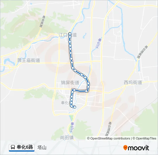 奉化6路 Bus Line Map