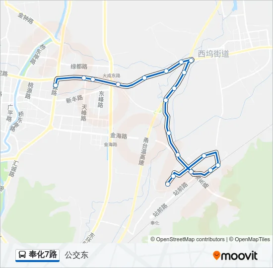 奉化7路 Bus Line Map