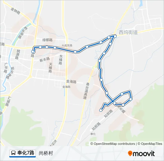 奉化7路 Bus Line Map
