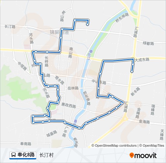 公交奉化8路的线路图