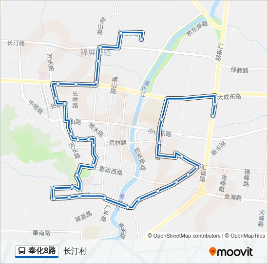 公交奉化8路的线路图