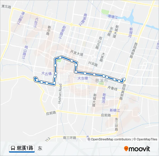 慈溪1路 Bus Line Map