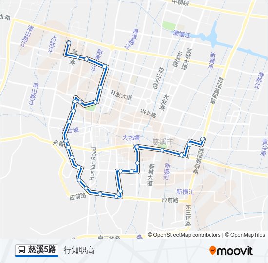 公交慈溪5路的线路图
