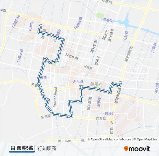 公交慈溪5路的线路图