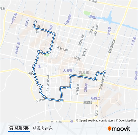 慈溪5路 Bus Line Map