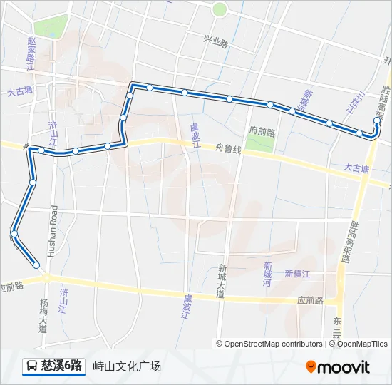 慈溪6路 Bus Line Map