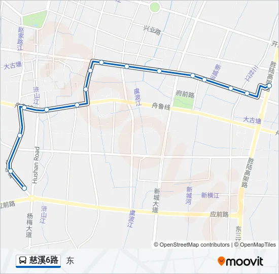慈溪6路 Bus Line Map