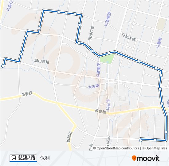 公交慈溪7路的线路图