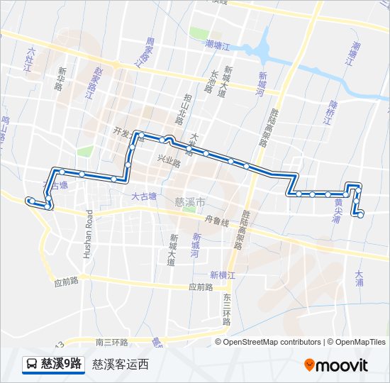 慈溪9路 Bus Line Map