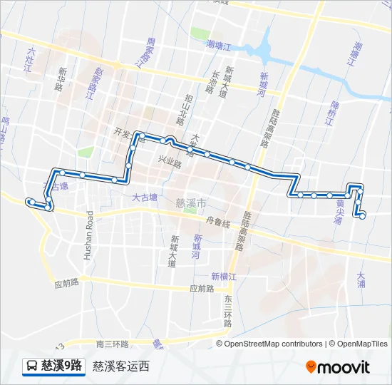 慈溪9路 Bus Line Map