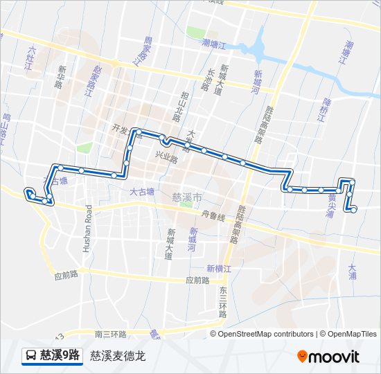公交慈溪9路的线路图