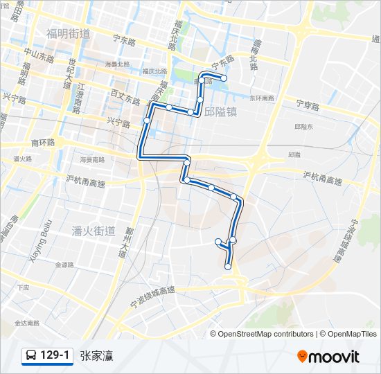 129-1 Bus Line Map