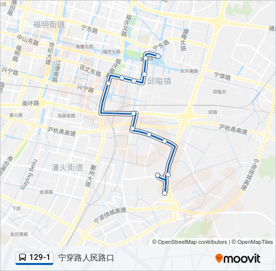 129-1 Bus Line Map