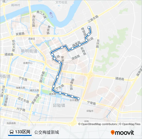 133区间 Bus Line Map