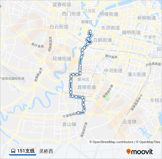 公交151支路的线路图