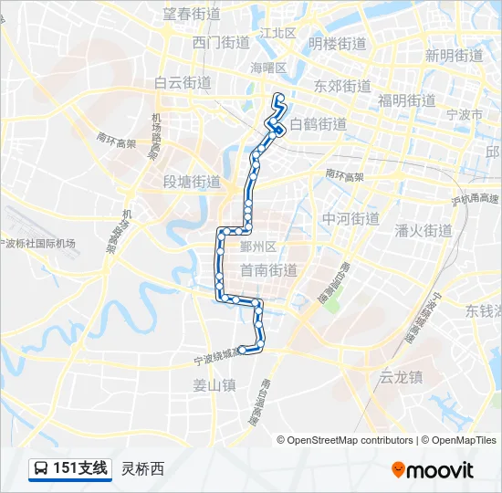 公交151支路的线路图