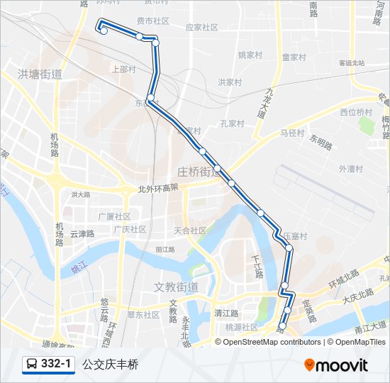 332-1 Bus Line Map