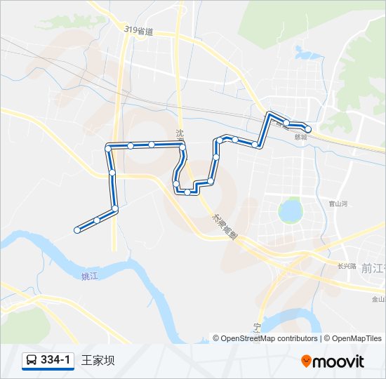 334-1 Bus Line Map