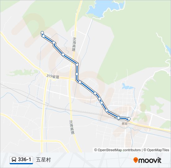 公交336-1路的线路图