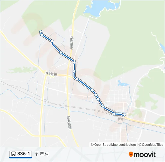336-1 Bus Line Map