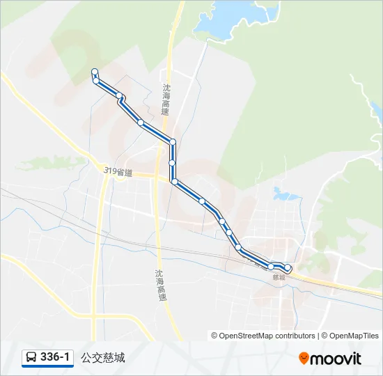 336-1 Bus Line Map