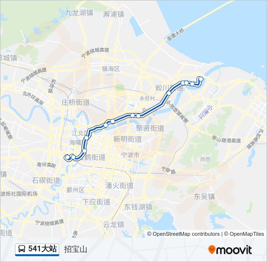 公交541大站路的线路图