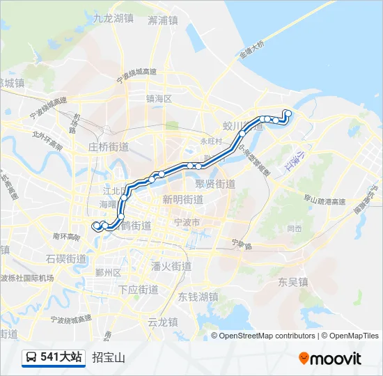 公交541大站路的线路图