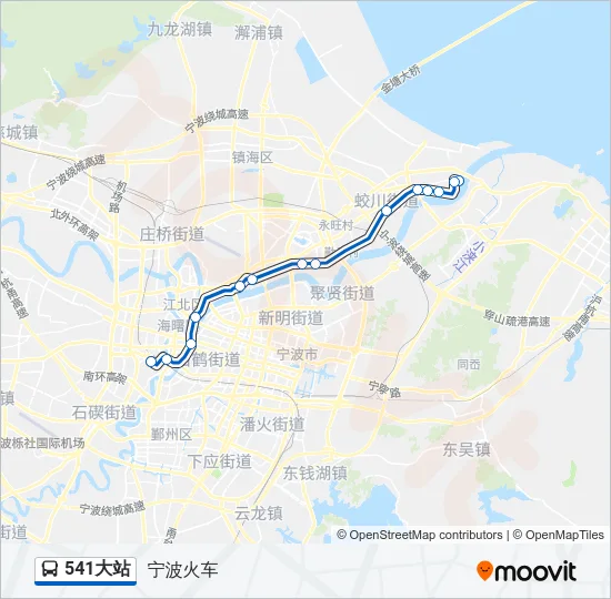 541大站 Bus Line Map