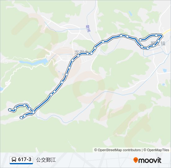 公交617-3路的线路图