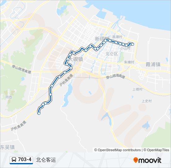 703-4 Bus Line Map