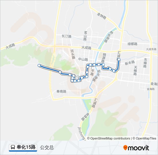 奉化15路 Bus Line Map
