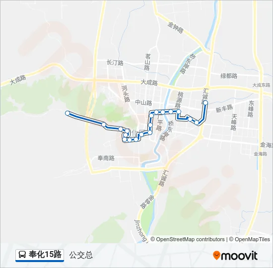 奉化15路 Bus Line Map