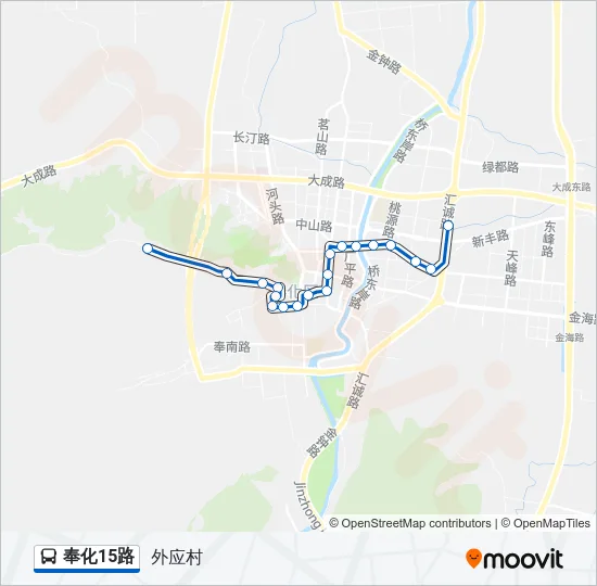 奉化15路 Bus Line Map