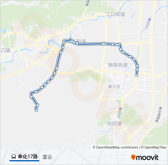 奉化17路 Bus Line Map