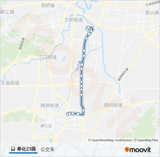 奉化23路 Bus Line Map