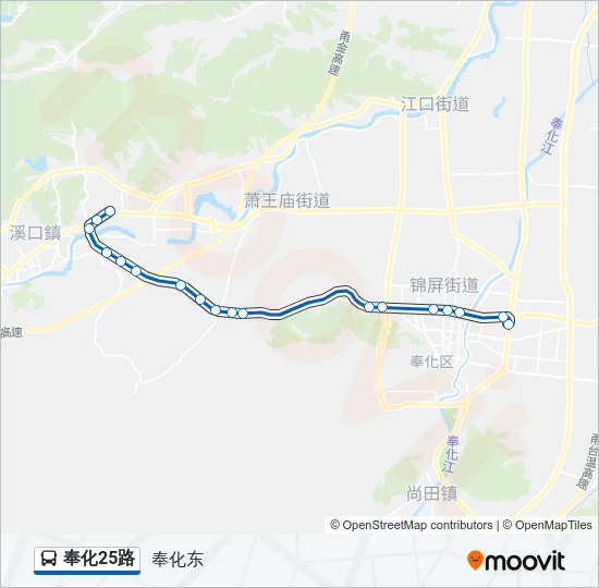 奉化25路 Bus Line Map